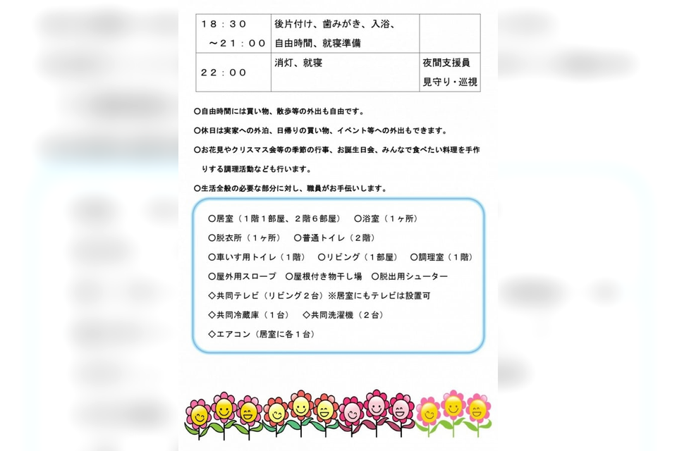 登米市社協障害者ケアホーム「カーサにしき」の支援のイメージ